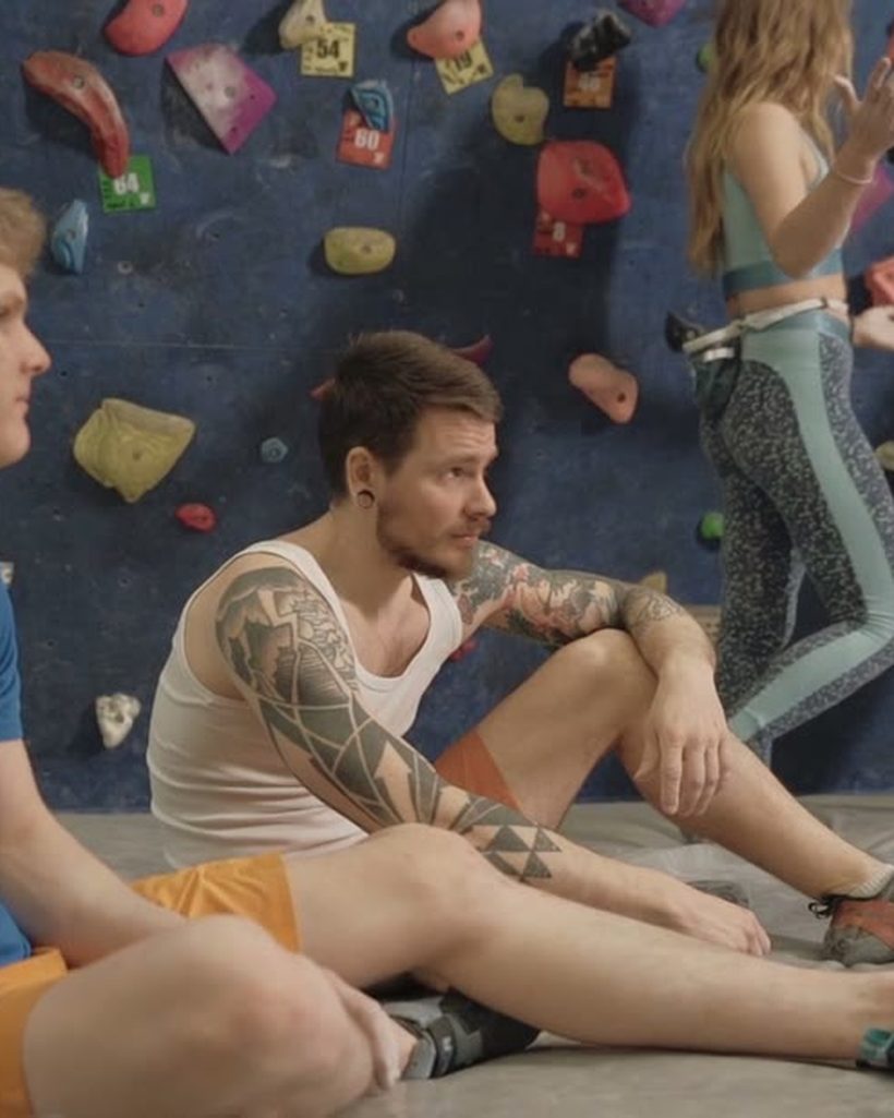 Climbers talking beta