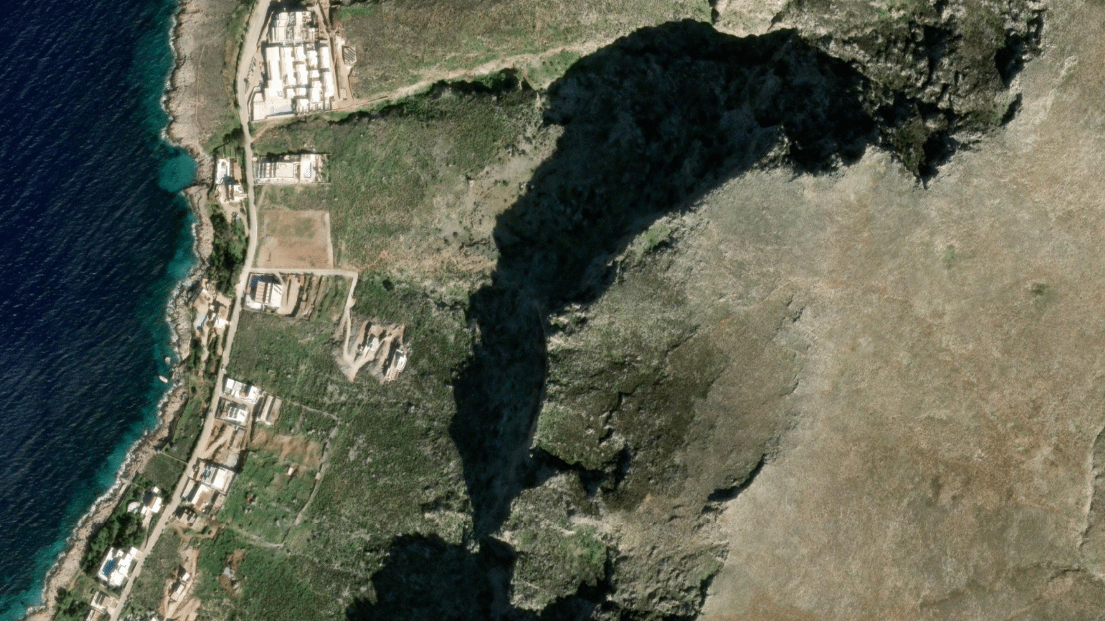 Satellite view of Kalymnos (Grande Grotta), Greece